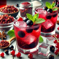 Компот из черной смородины и шиповника